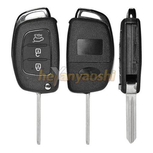Picture of Replacement 3 Buttons Flip Remote Shell for Hyundai 