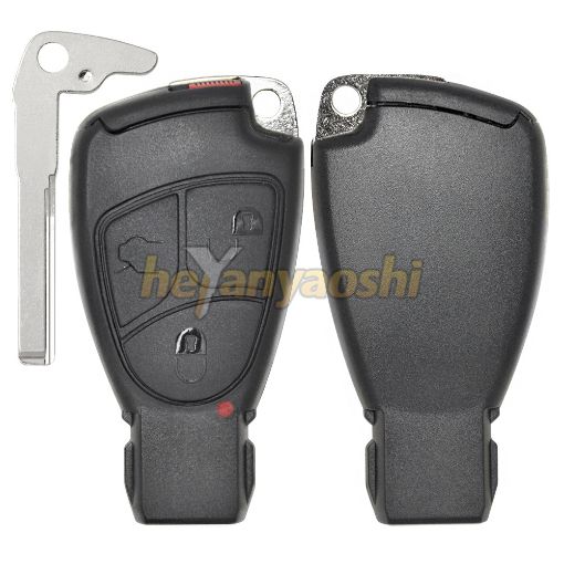 Picture of Replacement 3 Buttons Smart Remote Shell for Benz Mercedes W/ Battery Base 