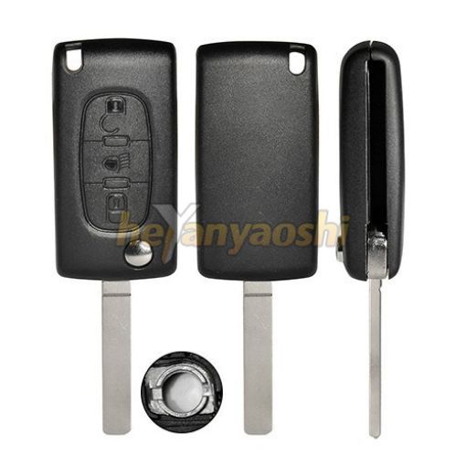 Picture of Aftermarket 3 Buttons Flip Remote Key for Peugeot / Citroen (0536)