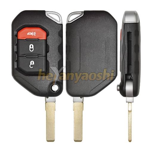 Picture of Aftermarket 3 Buttons Flip Remote Key for Jeep OHT1130261