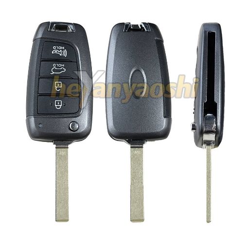 Picture of 2019 2020 Hyundai Santa Fe Flip Key Fob 4B FCC# TQ8-RKE-4F39 (AKS KEYS (New))