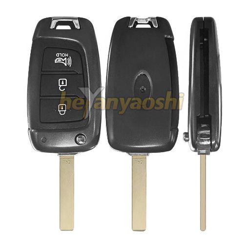 Picture of Aftermarket Flip remote Key Fob 3B for Hyundai FCC# TQ8-RKE-4F41 