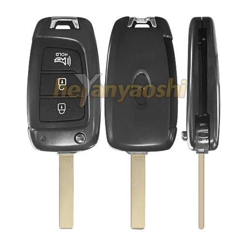 Picture of Aftermarket Flip Remote Key Fob 3B  for Hyundai  FCC# SY5FD1GRGE03 (QX 3BT) 