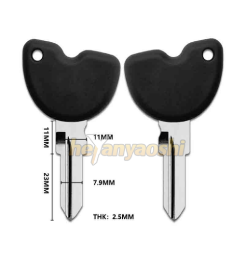 Picture of Piaggio Motorcycle Key Shell Black Color