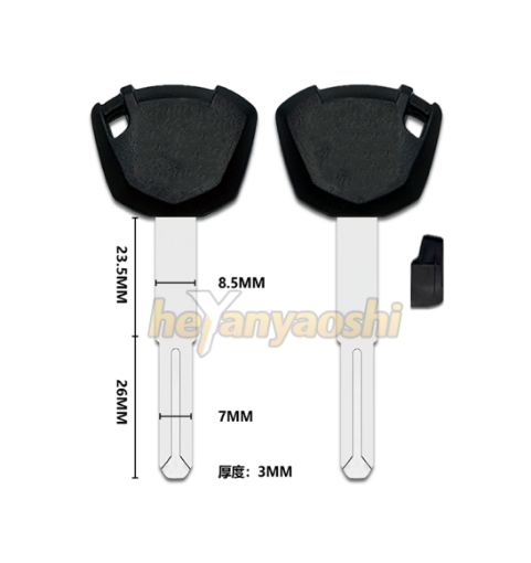 Picture of Kawasaki Motorcycle Key Shell Black Color