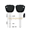 Picture of Kawasaki Motorcycle Key Shell Black Color